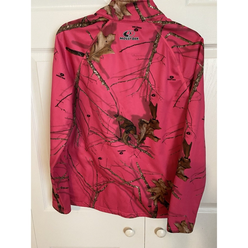 Mossy Oak Girls Pink Camouflage 1/4 Zip Sweatshirt M‎ (8-10)